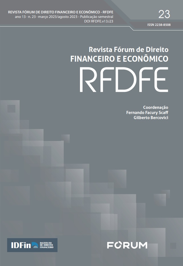 Imagem da capa da Revista Fórum de Direito Financeiro e Econômico - RFDFE